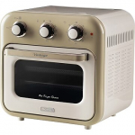 Ariete 3-in-1 Air Fryer and Mini Oven Vintage Beige (white/beige, 1,350 watts, 16-liter cooking space, with viewing window) 4632CR