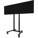 Neomounts Floor stand | ADM-875BL2 Dual screen adapter | Adjustable Height | 42-65 " | Maximum weight (capacity) 40 kg | Black ADM-875BL2
