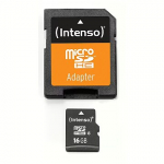Intenso microSDHC, 16GB, Class 4 +Adapter 3403470