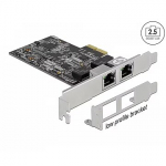 Delock PCI Express x2 Card to 2 x RJ45 2.5 Gigabit LAN RTL8125 LAN Adapter 89530