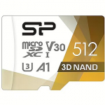 Silicon Power 3D Nand, MicroSDXC, 521GB, UHS-I, U3, V30 SP512GBSTXDU3V20AB