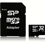 Silicon Power microSDHC, 32GB, Class 10, UHS-I, U1 +Adapter SP032GBSTH010V10SP