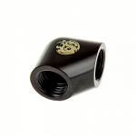 Bitspower Matt Black 90-Degree With Dual Inner G1/4" Extender BP-MB90DIG14