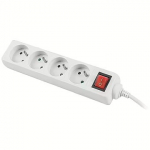 Lanberg PS1-04E-0150-W, 4 Sockets, 1.5m, White PS1-04E-0150-W