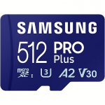Samsung PRO Plus, microSDXC, 512GB, UHS-I, U3, V30 +Adapter MB-MD512SA/EU