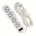Bellight Extension cord with 4 sockets, 5m, White 5901854565590