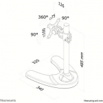 Newstar Desk Stand with height adjustable, 10-30" FPMA-D700