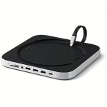 Satechi Mac Mini Stand & Hub, SSD slot, silver - Mac USB hub ST-GMMSHS