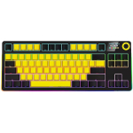 Lorgar KBP70TKLW, Wireless TKL Mechanical Gaming Pro, Black/yellow, EN LRG-KBP70TKLW-YL-US