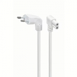 Gembird Power cord (C7), angled connectors, 2.5m PC-184L-VDE-2.5M-W