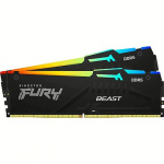 Kingston FURY Beast RGB Black (EXPO + XMP), DDR5, 16GB, 6000MT/s, CL36, Kit of 2 KF560C36BBEAK2-16