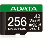 ADATA Speed Plus, microSDXC, 256GB UD256GUI3V30A2SP-RA1