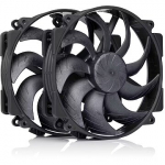 Noctua NF-A14x25r G2 PWM Sx2-PP chromax.black, 2 Pack NF-A14X25R G2 PWM SX2-PP CH.BK