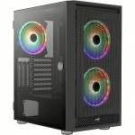 Aerocool Graphite-G-BK-v3, Black, Tempered Glass ACCM-PB24133.11