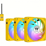 Thermaltake CT120 EX Reverse ARGB Sync, 3-Pack, Bumblebee CL-F223-PL12BB-A