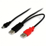 Startech 2x USB-A to Mini USB, 1.8m USB2HABMY6