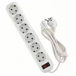 Bellight Extension cord with 6 sockets, 5m, White 5901854565675
