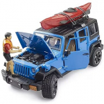 Bruder Vehicle Jeep Wrangler Rubicon with kayak and figurine 4001702025298