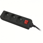 Lanberg Power strip, 3m, Black PS1-03E-0300-BK