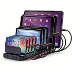 Lindy 10 port USB charging station (black, charges up to 10 tablets and/or smartphones simultaneously) 73309