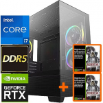 TopPC Intel Core i7 Gen14 (DDR5) Compact GMNG, Core i7-14700K, 32GB (2x16) DDR5, GeForce RTX 5070, 2TB NVMe Gen4 DATK408-1389665