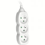 Tracer PowerCord, 3 Sockets, 3m, White TRALIS44614