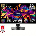 MSI MPG 322URX QD-OLED 31.5inch QD-OLED UHD 240HZ 0.03 ms DP 2.1a 2xHDMI 2.1 USB-C 3x USB 3.2 Headphone Tilt Height Pivot Swivel MPG 322URX QD-OLED