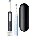Oral-B iO 3 Duo pack, Matt Black/Ice Blue - Including travel case iO Series 3 Duo