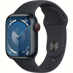 Apple Watch Series 9 GPS + Cellular, Aluminum, Midnight Sport Band (M/L) - 41mm MRHT3ET/A