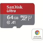 Sandisk Ultra, microSDHC, 64GB, UHS-I, U1, V10 For Chromebooks SDSQUAB-064G-GN6FA
