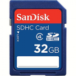 Sandisk SDHC, 32GB, Class 4 SDSDB-032G-B35