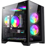 Gamemax INFINITY MINI BK, Tempered Glass, Black INFINITY MINI BK