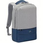 Rivacase Prater anti-theft Laptop backpack, 15.6", Grey/Blue 7562 Grey/Dark Blue
