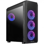 Chieftec Scorpion 4, Tempered Glass, Black GL-04B-UC-OP