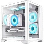 Gamemax INFINITY MINI WH, Tempered Glass, White INFINITY MINI WH