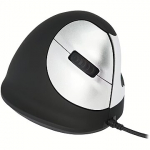 R-GO Tools HE Ergonomic mouse, Right Handed, Black/Silver (M) RGOHE