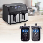 Eldom IK1500 Air fryer, 9L, Black/Stainless steel IK1500 dualcrisp