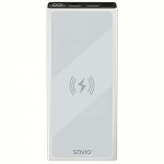 Savio BA-06, 10000 mAh, Wireless, White BA-06