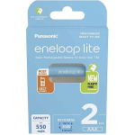 Panasonic Rechargeable AAA, 550 mAh, x2 BK-4LCCE/2BE