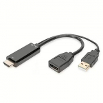 Digitus HDMI to DisplayPort/USB, 0.3m AK-330101-002-S