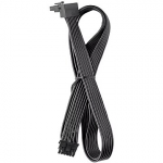 CableMod Basics, C-Series Variant A, 12V-2&times;6, Angled, 600mm, Black CB-UNV-16PC-RA60K-R-SS