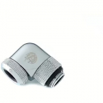 Bitspower Silver Shining Enhance Rotary G1/4" 90-Degree Multi-Link Adapter For OD 12mm BP-E90RML