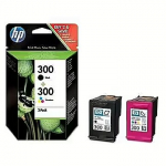 Hewlett Packard 300 COMBO-PACK BLACK/TRI-COLOR CN637EE