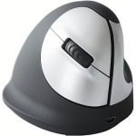 R-GO Tools HE Ergonomic mouse, Right Handed, Wireless, Black/Silver (M) RGOHEWL