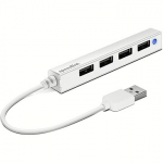 Speedlink USB hub Snappy Slim 4-port USB 2.0 Passive, white (SL-140000-WE) SL-140000-WE