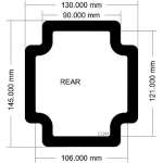 Demciflex Dust Filter Fractal Design Define R6, Rear 1086
