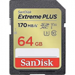 Western Digital Extreme Plus, SDXC, 64GB, Class 10, UHS-I, U3, V30 SDSDXW2-064G-GNCIN