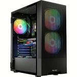 Logic Arya ARGB Midi, Tempered Glass, Black AT-ARYA-10-000000-0002