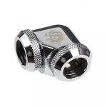 Bitspower Silver Shining Enhance 90-Degree Dual Multi-Link Adapter For OD 12mm BP-E90DML