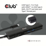 Club3D CLUB 3D USB TYPE C 7 IN 1 HUB TO HDMI 4K CSV-1592